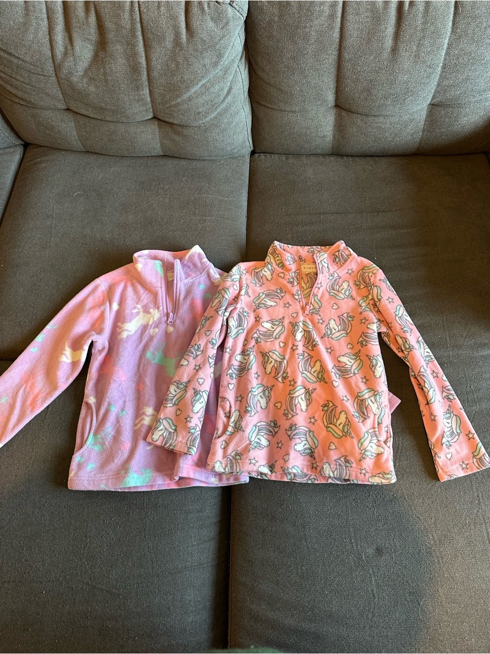 Btween Girls Unicorn Fleece Pullover Jacket Set Bundle Pink & Purple Size 6X